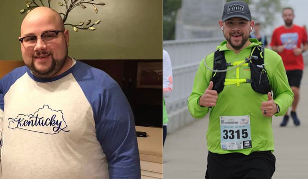 Cook's weight loss transformation