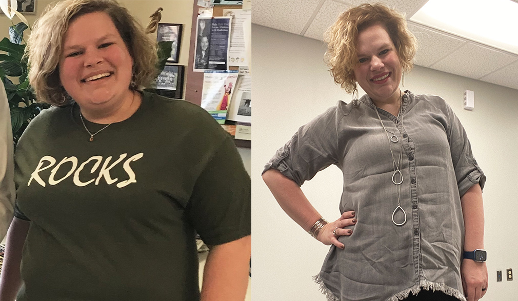 Lacey's weight loss transformation
