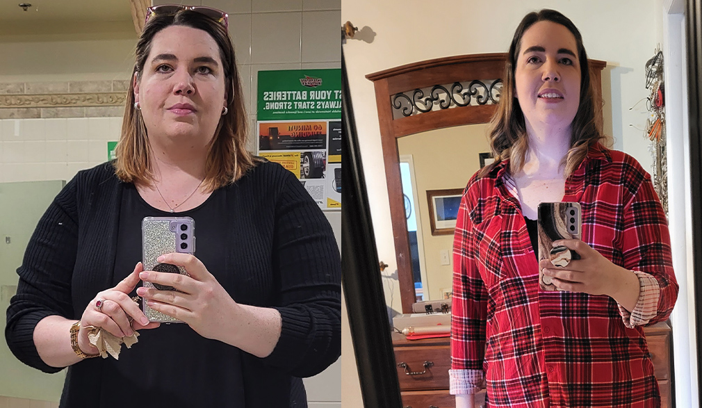 Amanda's weight loss transformation
